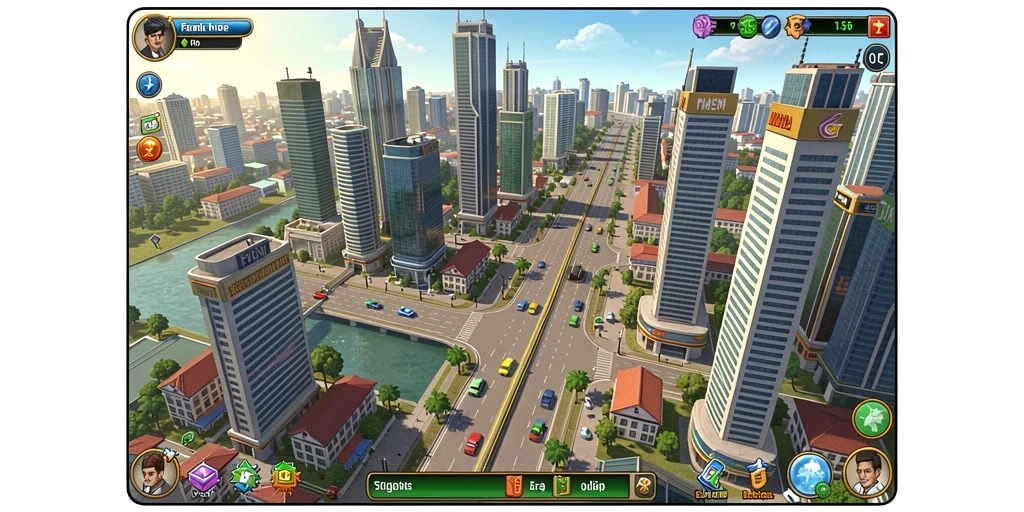 Level yang penuh warna dan detail menawan.